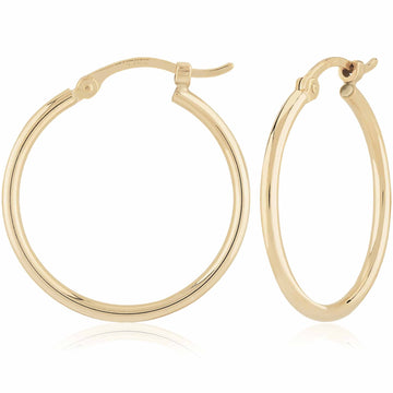 14K Yellow Gold 1.5X25MM Hoop Earring