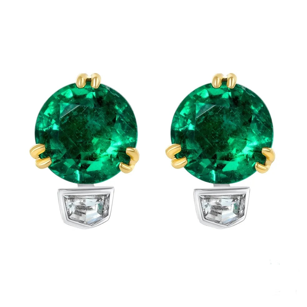 4.08cts Emerald Earrings