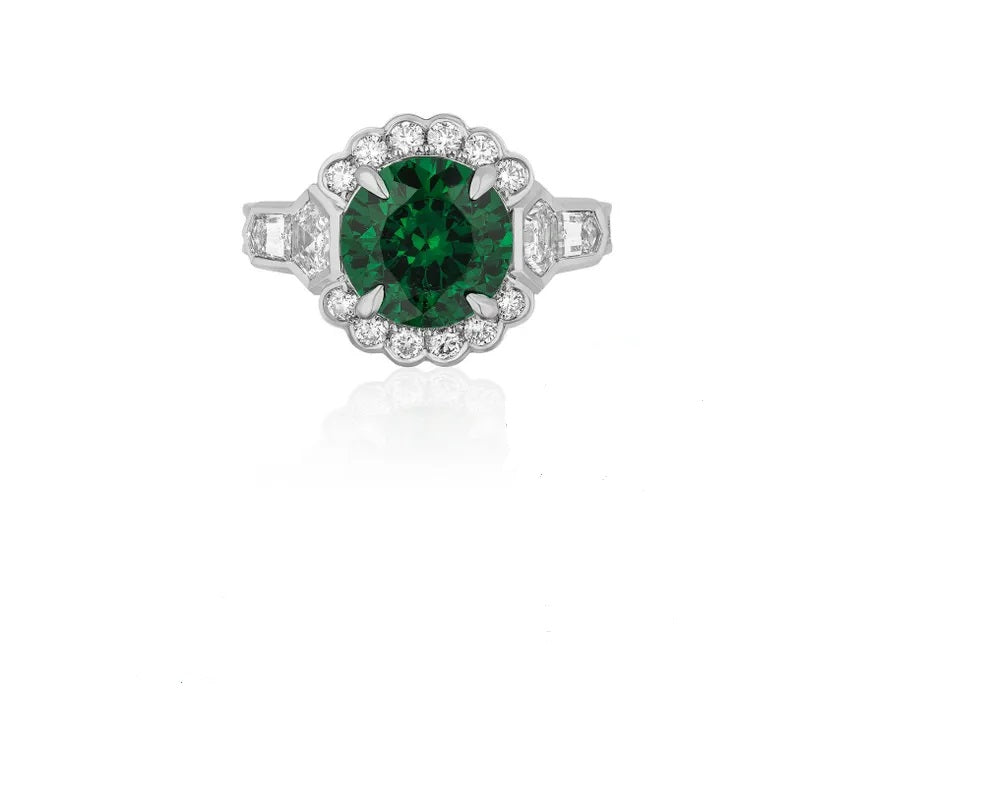 3.03ct Untreated Tsavorite Ring