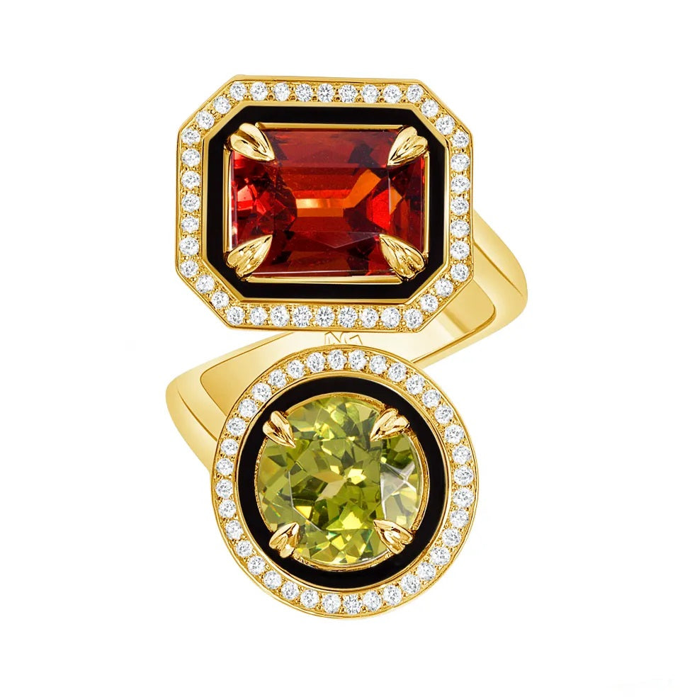 5.21ct Spessartite Garnet and 4ct Sphene