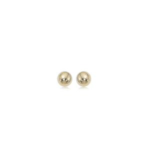 14K Yellow Gold 3mm Ball Stud Earrings