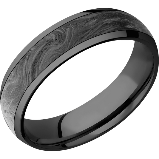 Zirconium with Polish Finish and Forged Carbon Fiber Inlay