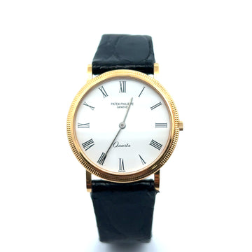 Men's 18K Yellow Patek Philippe "Calatrava" Quartz Dress Watch