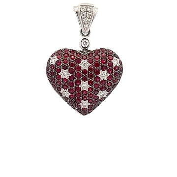 Lady’s Ruby And Diamond LeVian Heart Pendant.