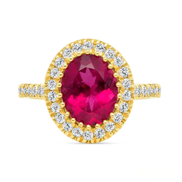 18K Yellow Gold Pink Tourmaline Ring (2.37ct)