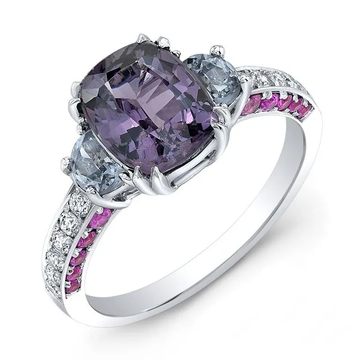 18K White Gold Purple Spinel Ring (2.21ct)