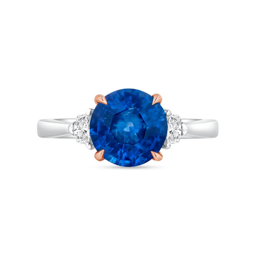 18K White Gold Untreated Ceylon Blue Sapphire Ring (2.73ct)