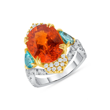 18K White Gold Spessartite Ring (10.49ct)