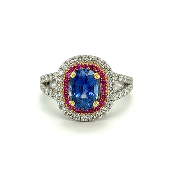 Platinum Sapphire and Diamond Ring (2.25ct)