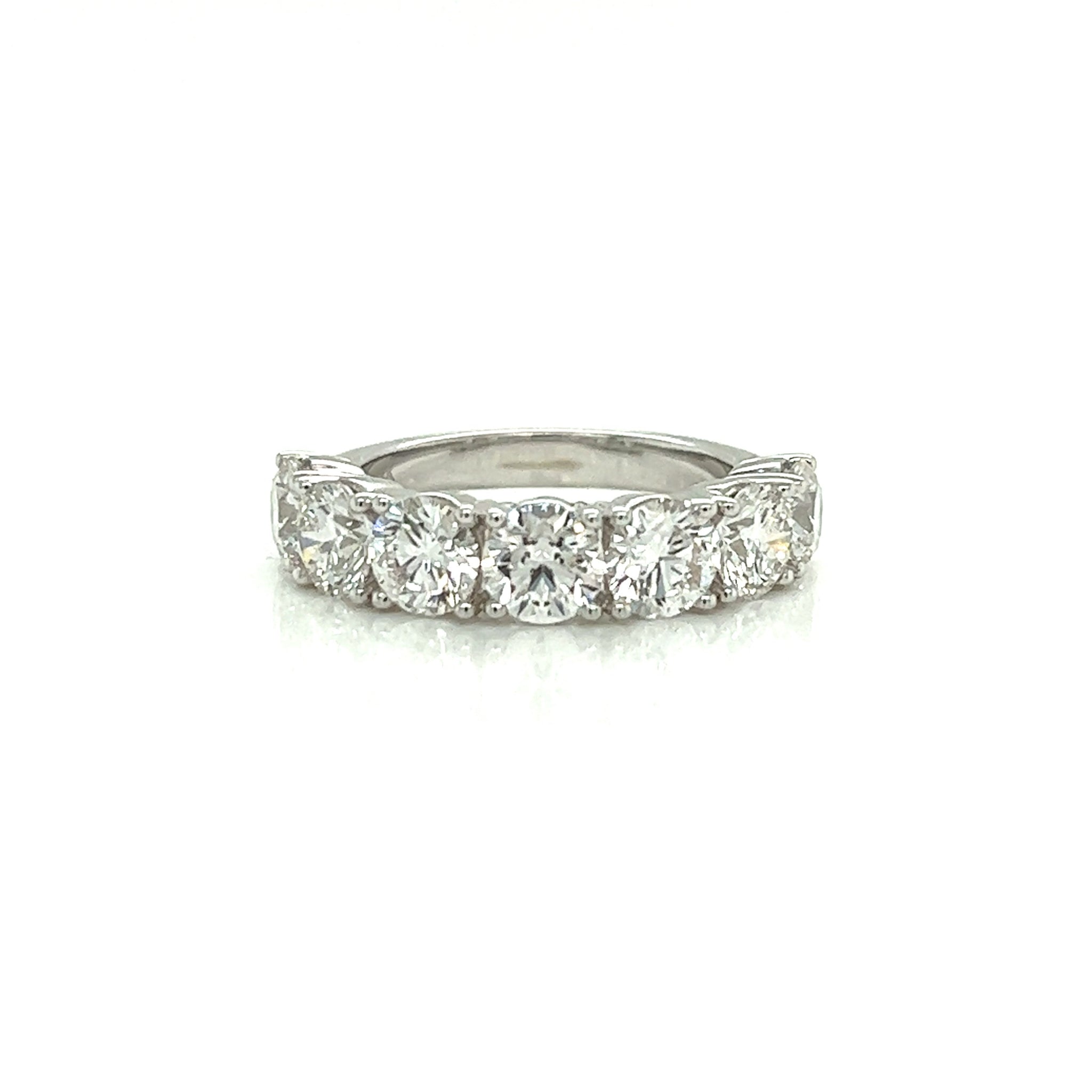 14K White Gold Seven Stone Diamond Ring (4ct)
