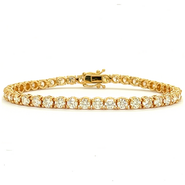 14K Yellow Gold Diamond Tennis Bracelet (8.82ctw)